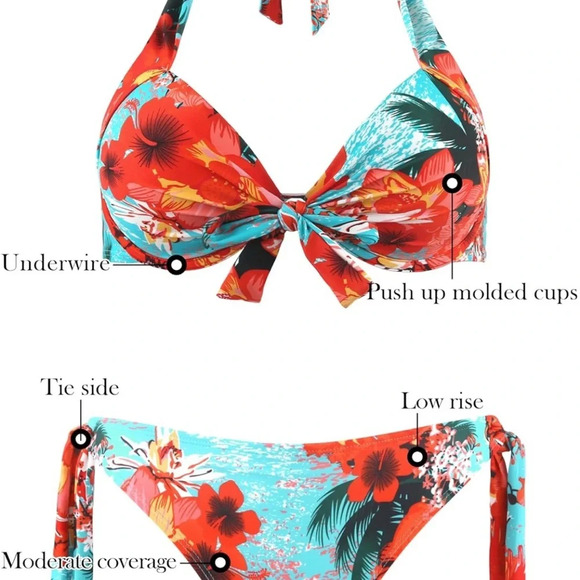 RELLECIGA Women's Push Up Bikini set L - Picture 6 of 11